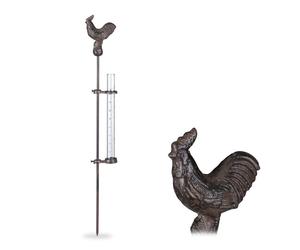 Relaxdays 2x Pluviomètres en verre décoré d'un coq