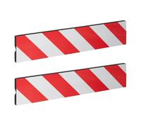 Relaxdays Protection de Garage pour la portière Automobile, lot 2, réfléchissante, 50 x 10 cm, Rouge et Blanc