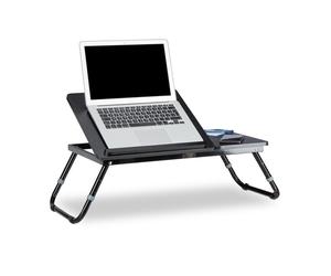 Relaxdays 2x Table d'ordinateur portable Noir