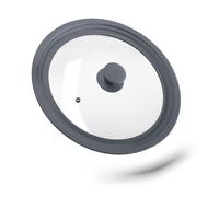 Relaxdays 2xCouvercle avec silicone 26-30 cm gris