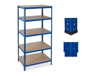 Relaxdays 2xÉtagère charge lourde 180x90x60 bleu