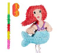 relaxdays 3 tlg. Pinata Set Meerjungfrau