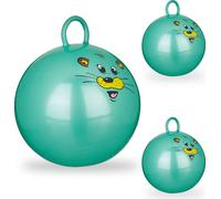 relaxdays 3 x balle rebondissante enfants vert