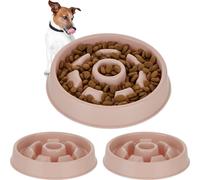 relaxdays 3 x bol anti-étranglement 550 ml rose