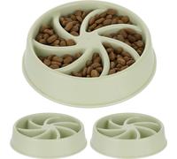 relaxdays 3 x bol anti-étranglement 600 ml vert