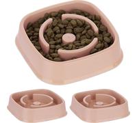 relaxdays 3 x bol anti-étranglement 800 ml rose