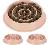 relaxdays 3 x bol anti-goulot 400 ml rose