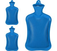 relaxdays 3 x bouillotte 2 litres bleu