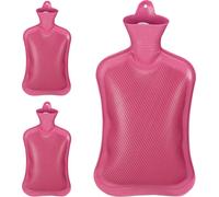relaxdays 3 x bouillotte 2 litres rose
