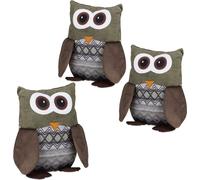 relaxdays 3 x Butoir de porte Hibou