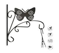 Relaxdays 3 x crochets à fleurs papillon