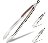 relaxdays 3 x pinces de cuisine en acier inoxydable 38 cm
