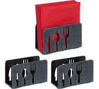 relaxdays 3 x porte-serviettes en fonte