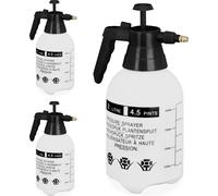relaxdays 3 x pulvérisateur à pression 2 litres noir