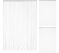 relaxdays 3 x rideau de fils blanc 145x245 cm