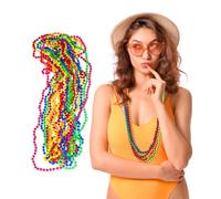 Relaxdays Lot de 30 Colliers Flashy pour Une soirée années 80 ou Hippie, Carnaval, Accessoire déguisement, Multicolore