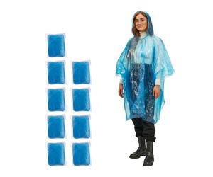 Relaxdays 30 ponchos de pluie bleus