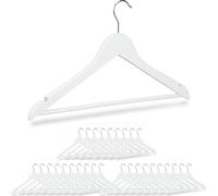 relaxdays 30 x cintres en bois blanc