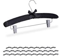 relaxdays 30 x cintres en satin noir