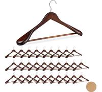 relaxdays 30 x cintres pour costume marron