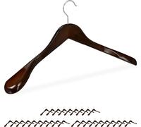 relaxdays 30 x cintres pour costume marron foncé
