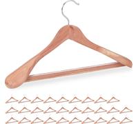 relaxdays 30 x cintres pour costumes en bois de cèdre