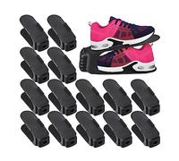 Relaxdays 30 x Organisateur de Chaussures, jusqu'à la Pointure 39, Surface antidérapante, Plastique, Noir, en lot