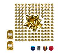 relaxdays 300 x petits nœuds cadeaux or