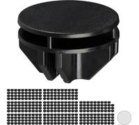 relaxdays 320x Pièce de jonction Étagère enfichable noire