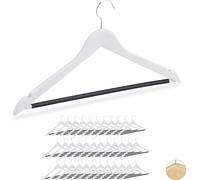 relaxdays 36 x cintres en bois blanc