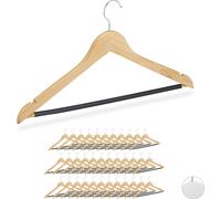relaxdays 36 x cintres en bois naturel