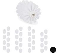 relaxdays 36x brosse de toilette tête de brosse de rechange blanche