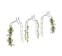 Relaxdays 3x Aches À Rosiers Tuteur Vert Support Jardin Décoration Avec Pointe Métal 2,4 M Vert
