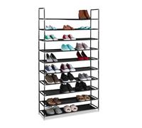 Relaxdays 3x Étagères à chaussures 50 paires noir