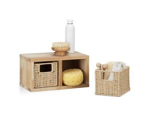 Relaxdays 3x Etageres cube 6 paniers amovibles