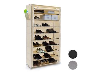 Relaxdays 3x Meubles à chaussures tissu beige