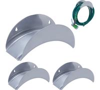 relaxdays 3x Porte-tuyaux métalliques pour le mur