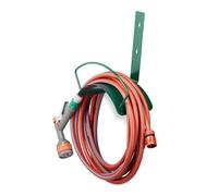 Relaxdays Porte-Tuyau Mural, Lot de 3, métal, Support pour tuyaux de Jardin de 60 m, 5/8 Pouces (15 mm), Pratique, Solide, Vert