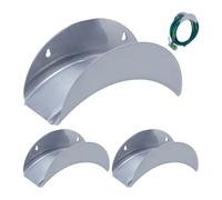 Relaxdays Support Mural pour Le Tuyau d’arrosage de 1/2 Pouces et 30 m, lot 3, métallique (Fer), Gris