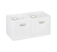 Relaxdays 4 boîtes de rangement blanches