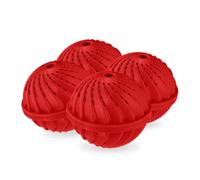 Relaxdays 4 boules de lavage rouges