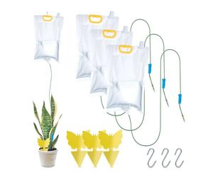 Relaxdays 4 sacs d'irrigation et stickers jaunes