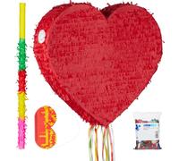 relaxdays 4-tlg. Pinata Set Herz