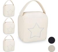 relaxdays 4 x Butoir de porte sac étoile beige