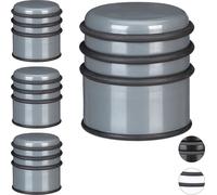 relaxdays 4 x Butoirs de porte gris foncé