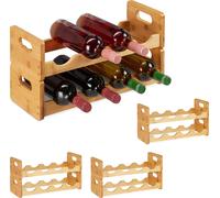 relaxdays 4 x casier à vin pour 8 bouteilles chacun