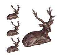relaxdays 4 x Cerf assis Figure de jardin