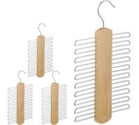 relaxdays 4 x cintres à cravates en bois