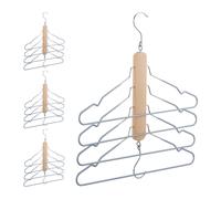 relaxdays 4 x cintres multiples en bois