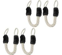 relaxdays 4 x cordons de porte anti-pincements noirs